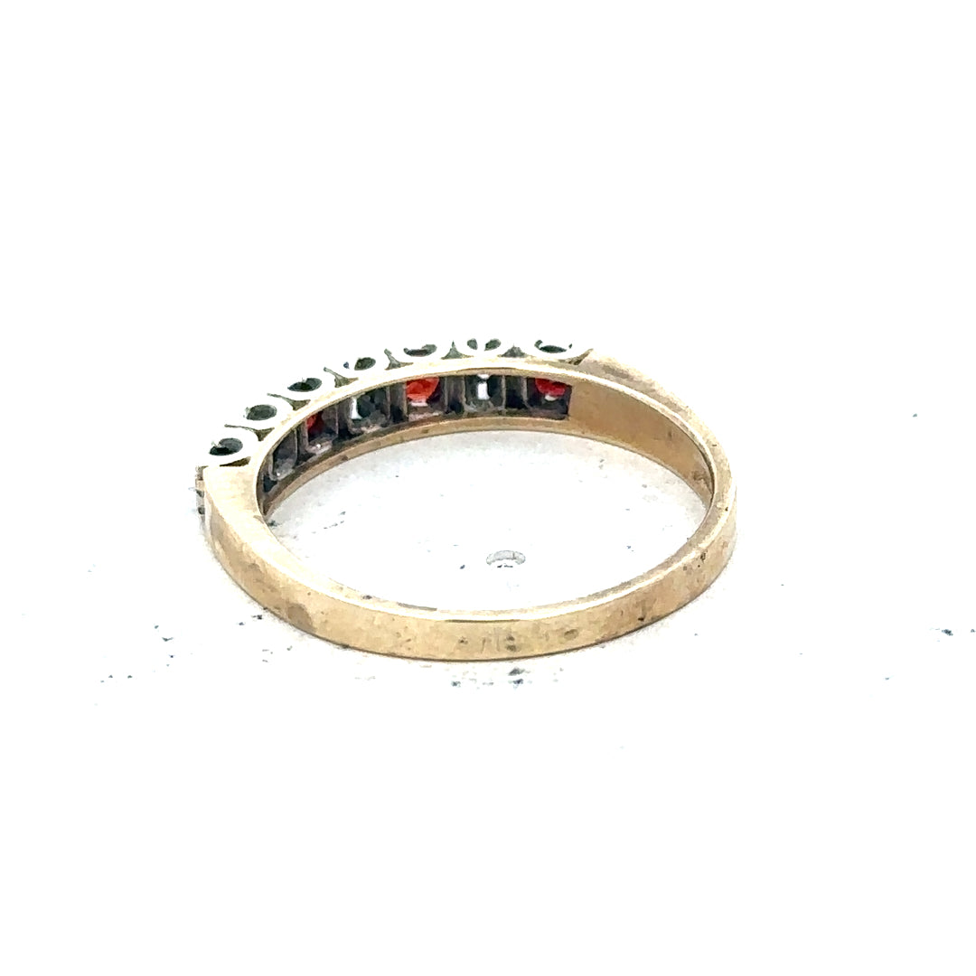 9ct yellow gold diamond ring in size O with a sparkling diamond setting, unbranded jewelry piece.