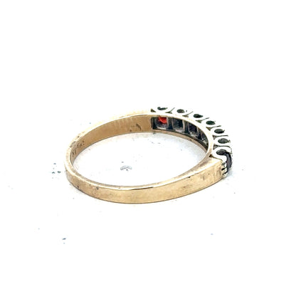 9ct yellow gold diamond ring, size O, featuring a sparkling diamond setting, unbranded jewelry piece.
