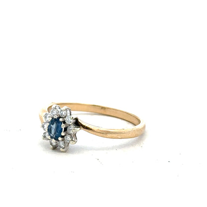 9ct yellow gold diamond ring, size O, featuring a sparkling diamond set in a classic band. Unbranded jewelry accessory.