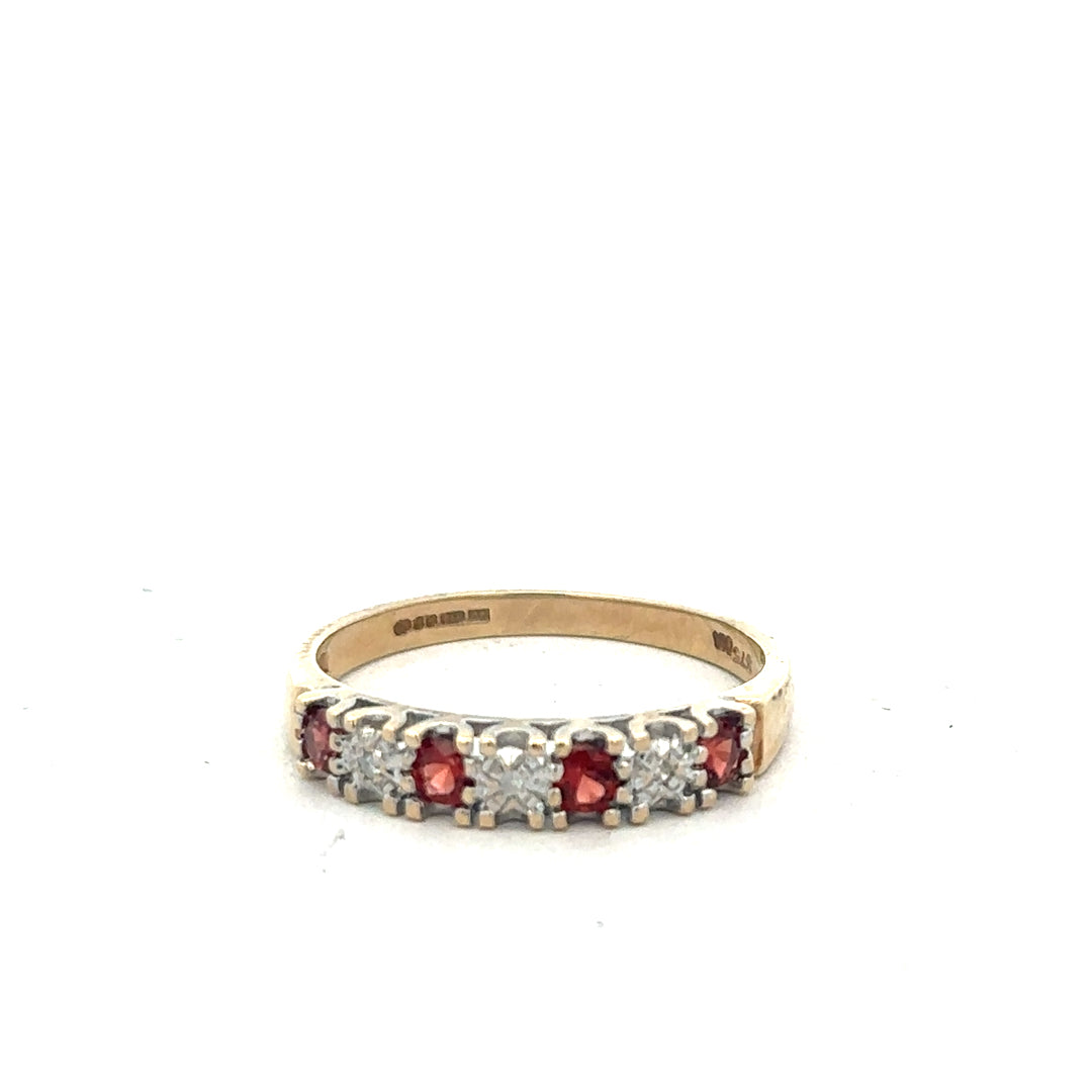 9ct yellow gold diamond ring in size O1/2, showcasing a sparkling diamond setting on a classic gold band.