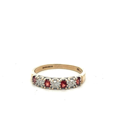 9ct yellow gold diamond ring in size O1/2, showcasing a sparkling diamond setting on a classic gold band.