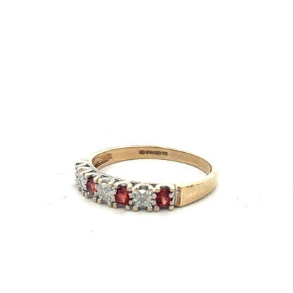 9ct yellow gold diamond ring in size O1/2, featuring a sparkling diamond setting, unbranded jewelry piece.