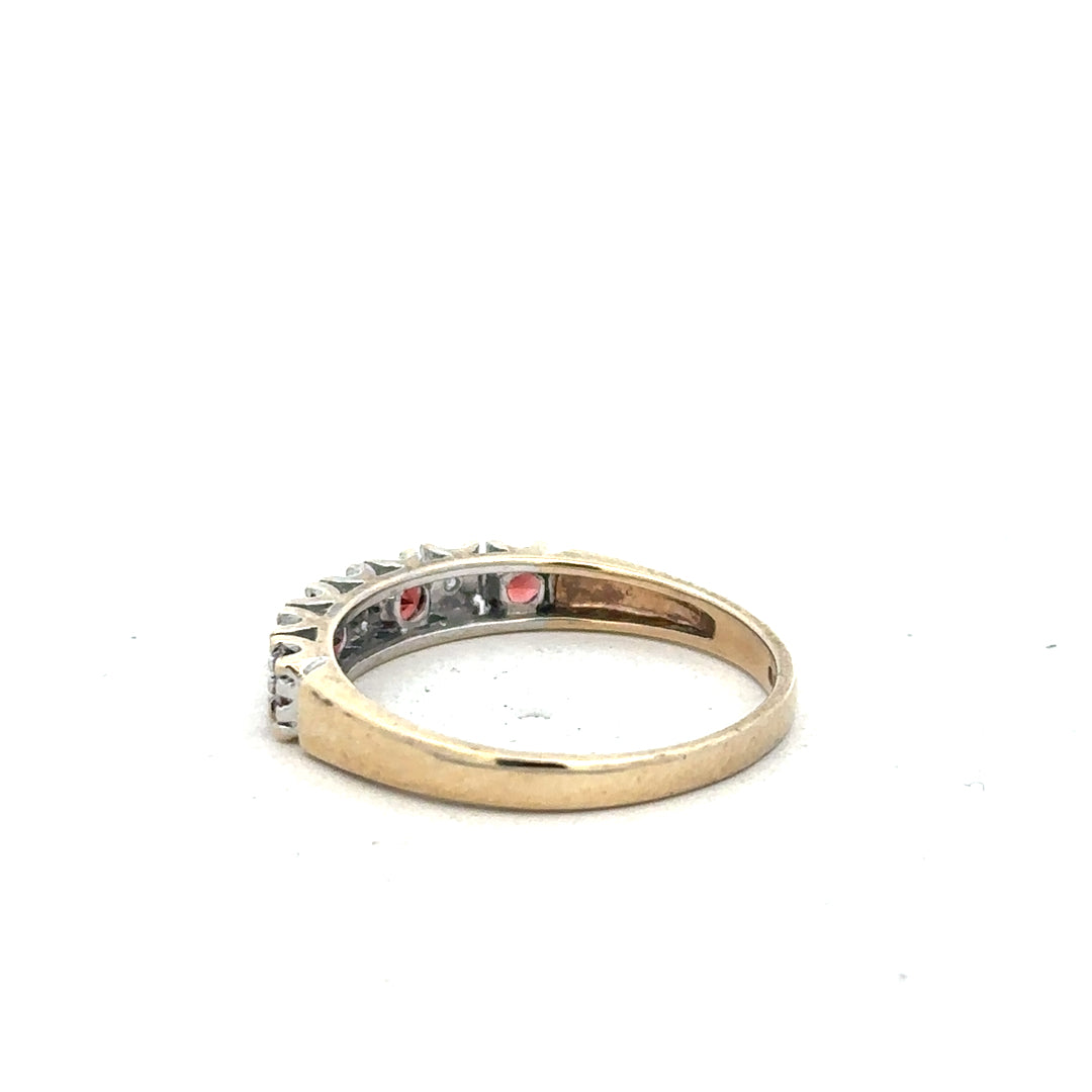 9ct yellow gold diamond ring in size O1/2 showcasing a sparkling diamond set in a sleek band.