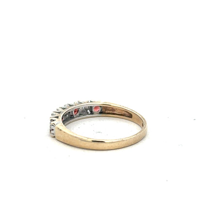 9ct yellow gold diamond ring in size O1/2 showcasing a sparkling diamond set in a sleek band.