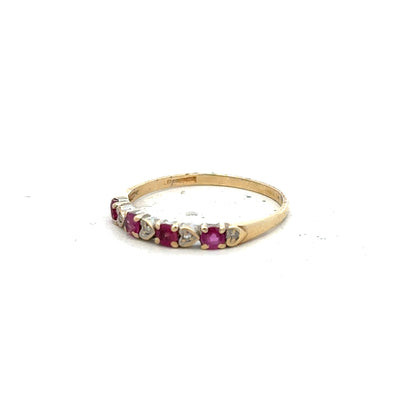 9ct yellow gold diamond ring in size P with sparkling diamonds, unbranded jewelry piece showcasing elegant design.