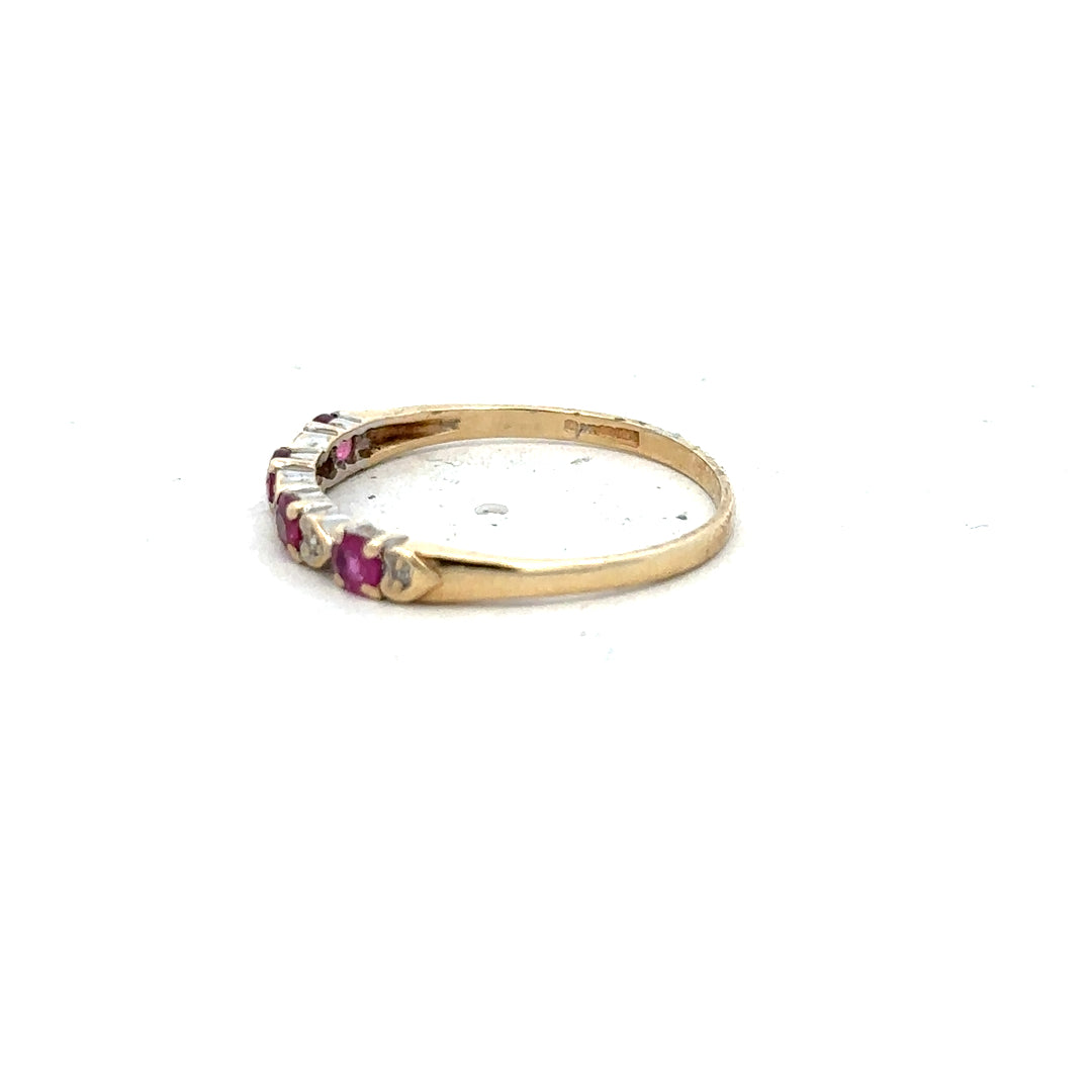 9ct yellow gold diamond ring size P with sparkling diamonds, unbranded jewelry showcasing elegant craftsmanship.