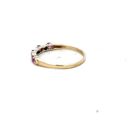 9ct yellow gold diamond ring in size P with sparkling diamonds, featuring a classic design and unbranded craftsmanship.