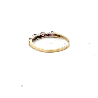 9ct yellow gold diamond ring in size P, featuring a sparkling diamond and elegant design, unbranded jewelry piece.