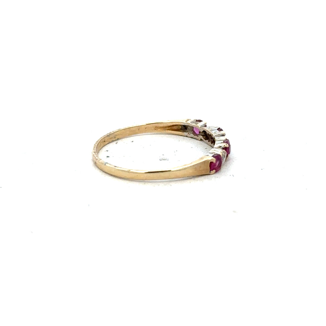 9ct yellow gold diamond ring in size P with sparkling diamonds, showcasing elegant jewelry craftsmanship.