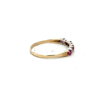 9ct yellow gold diamond ring in size P with sparkling diamonds, showcasing elegant jewelry craftsmanship.