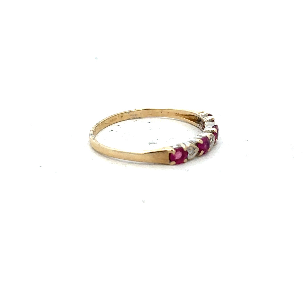 9ct yellow gold diamond ring in size P with sparkling diamonds, showcasing a classic design and polished finish.