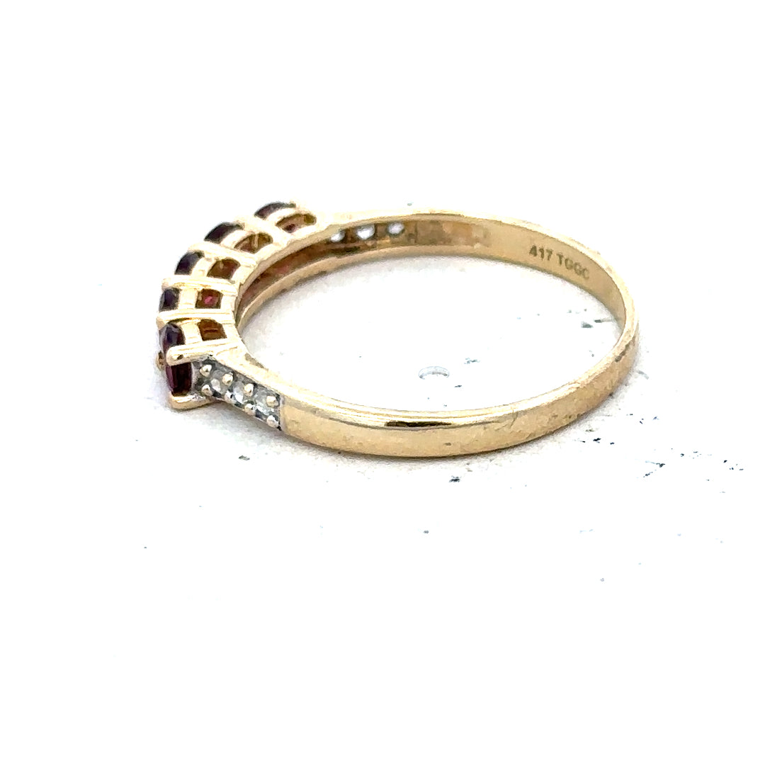 9ct yellow gold diamond ring in size R1/2, featuring a sparkling diamond setting, unbranded jewelry ring.