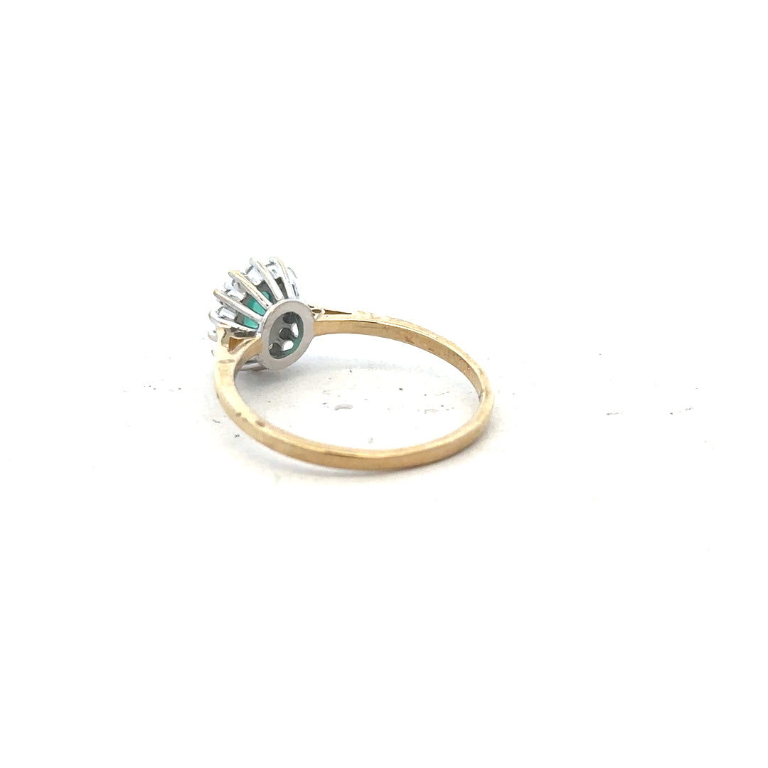 9ct yellow gold diamond ring in size S, featuring a sparkling diamond set in a classic band.