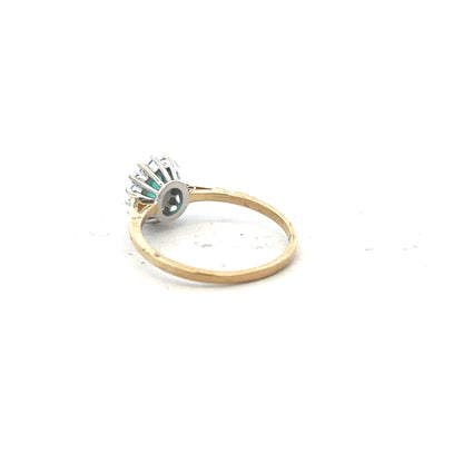 9ct yellow gold diamond ring in size S, featuring a sparkling diamond set in a classic band.