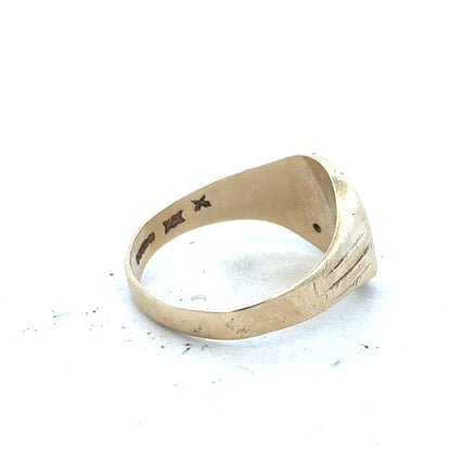 9ct yellow gold diamond ring in size T, featuring a sparkling diamond setting and a classic band design.