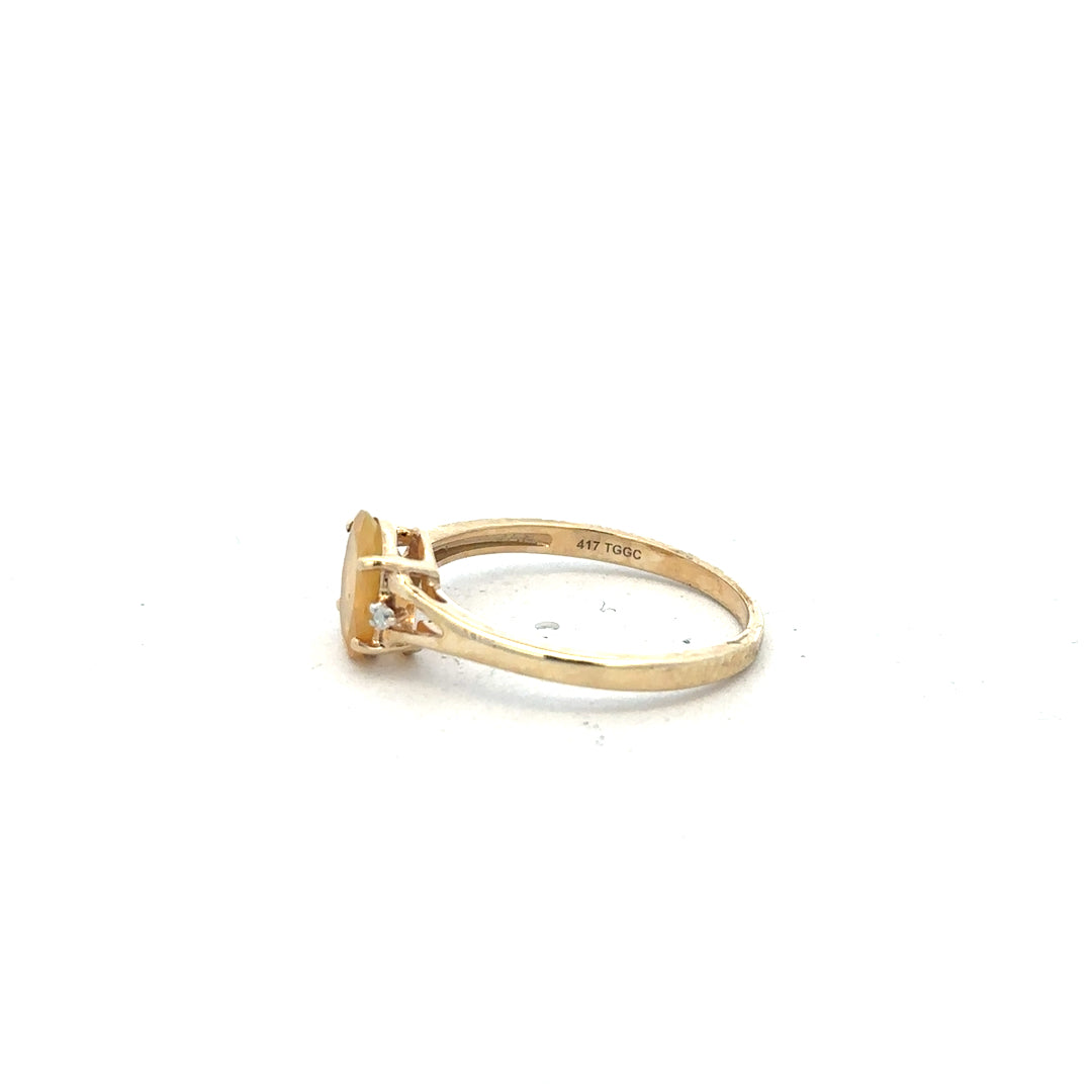 9ct yellow gold diamond ring in size T1/2, featuring sparkling diamonds on a classic band, unbranded jewelry.