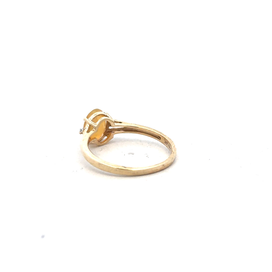 9ct yellow gold diamond ring size T1/2 with sparkling diamonds, featuring a simple and elegant design.
