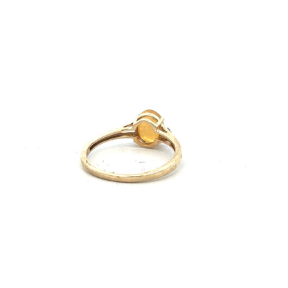 9ct yellow gold diamond ring size T1/2 with sparkling diamonds, unbranded jewelry piece displayed on a neutral background.