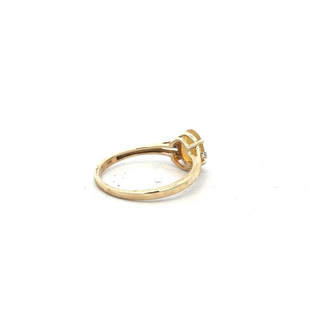 9ct yellow gold diamond ring in size T1/2, featuring a sparkling diamond, unbranded jewelry accessory for elegant style.