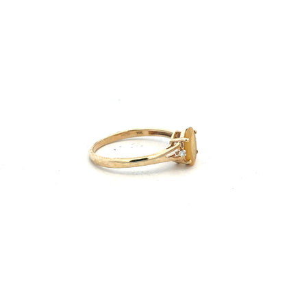 9ct yellow gold diamond ring in size T1/2, showcasing a sparkling diamond set in a simple gold band.