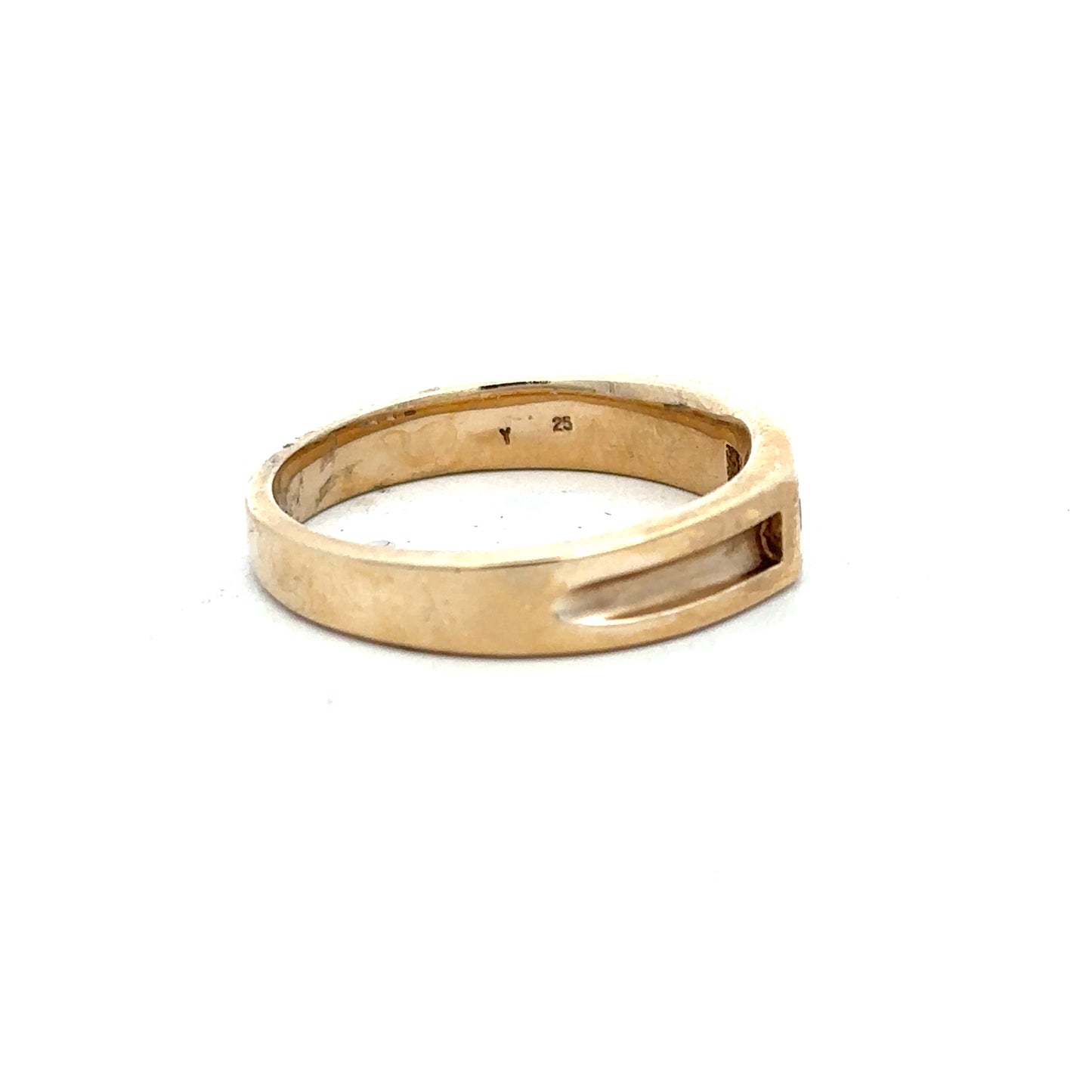 9ct yellow gold diamond ring size Y with sparkling diamonds, unbranded jewelry piece, elegant and classic design.