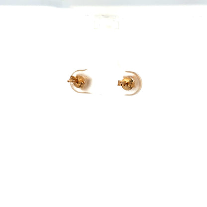 9ct yellow gold earrings weighing 1.2g, featuring a simple and elegant design, ideal for everyday wear.