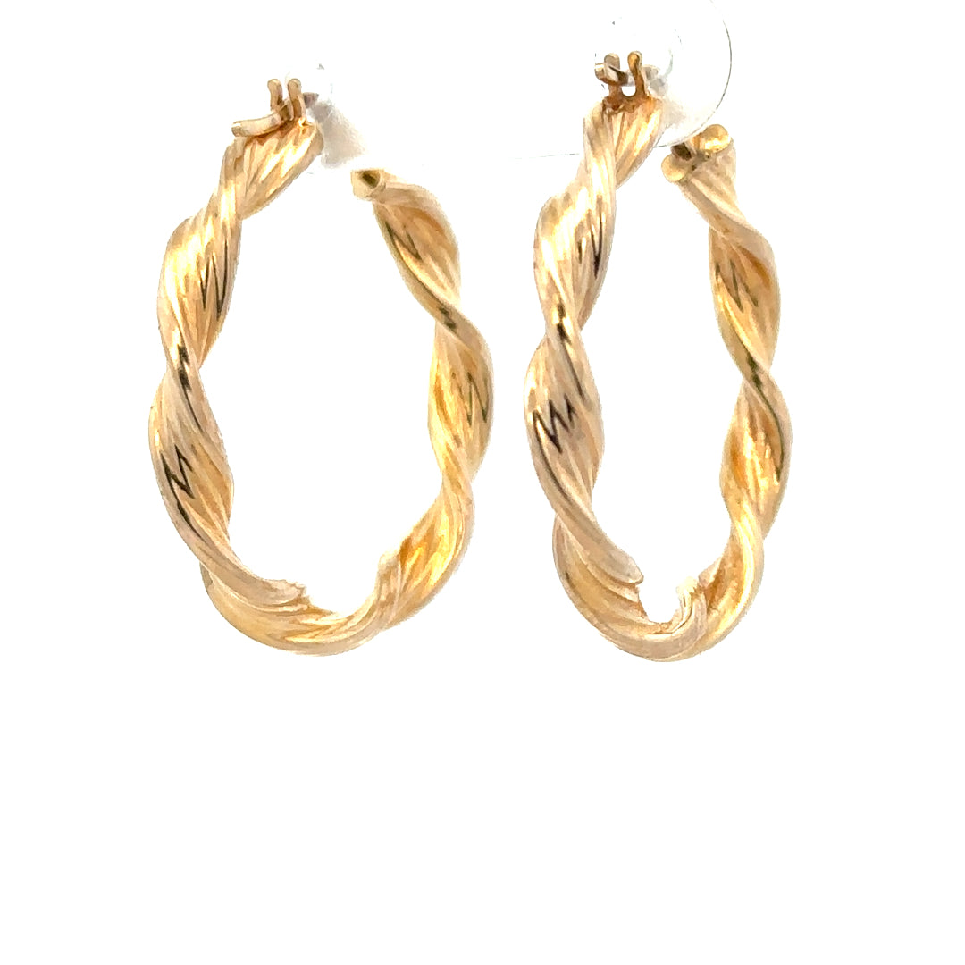 9ct yellow gold earrings weighing 1.6g, featuring a simple, elegant design, unbranded jewelry for everyday wear