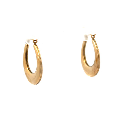 9ct yellow gold earrings, unbranded, lightweight 1.8g, shown with detailed design and polished finish.