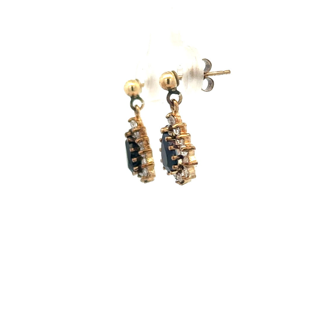 9ct yellow gold earrings, unbranded, lightweight 1.8g, elegant jewelry for pierced ears, shown in the product image.