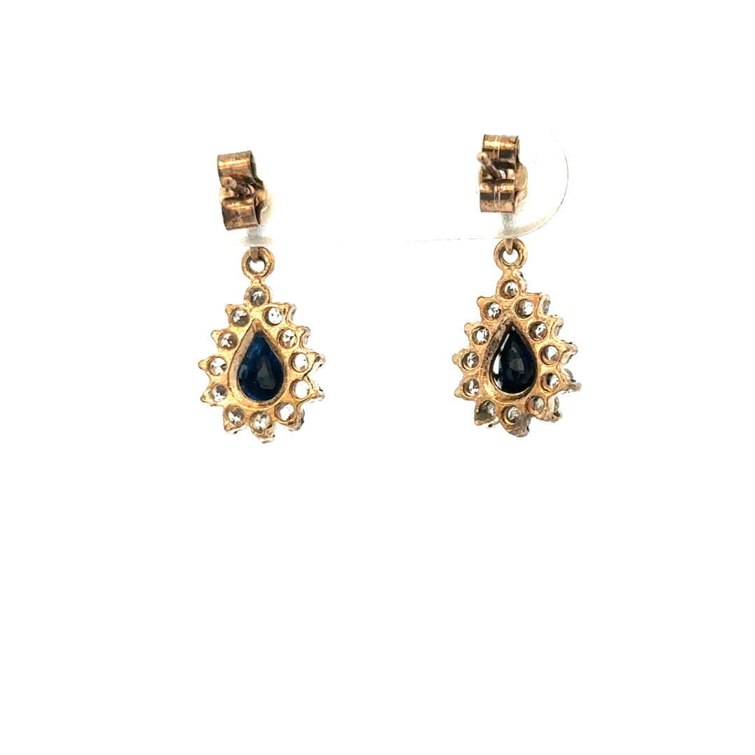 9ct yellow gold earrings with a simple, elegant design, weighing 1.8g, displayed on a plain background.