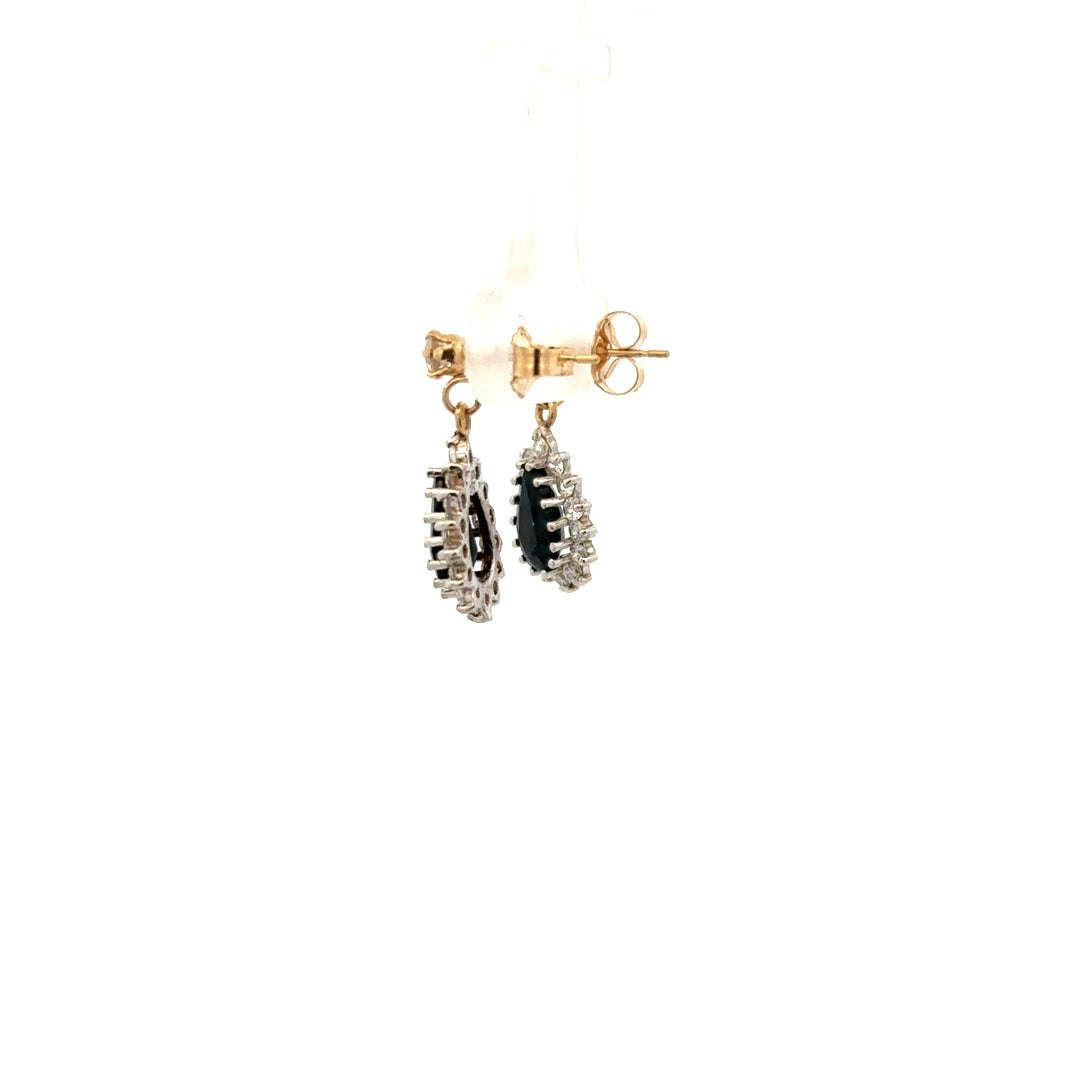 9ct yellow gold earrings weighing 1.9g, simple and elegant unbranded jewelry shown in the image.