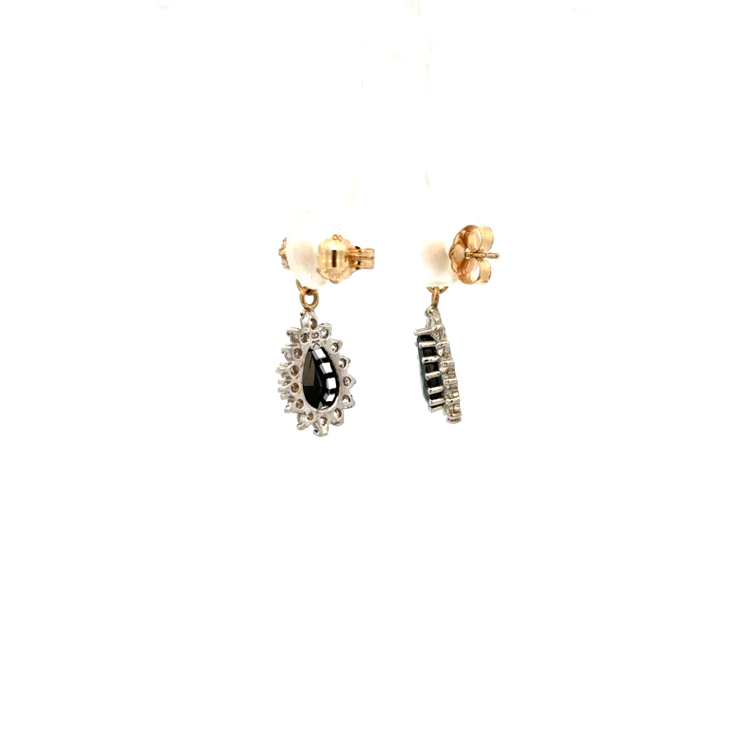 9ct yellow gold earrings weighing 1.9g, featuring a simple and elegant design, unbranded jewelry for everyday wear.