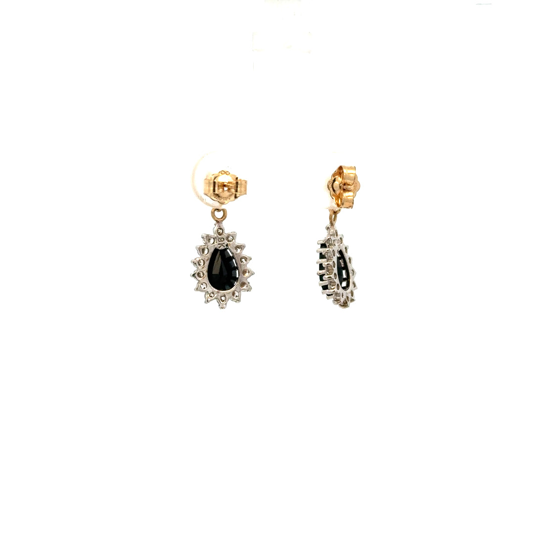 9ct yellow gold earrings weighing 1.9g, featuring a simple and elegant design, unbranded, suitable for everyday wear.