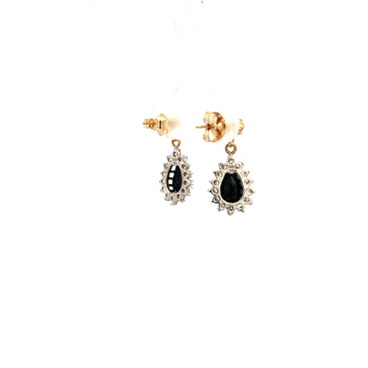 9ct yellow gold earrings weighing 1.9g, unbranded, with a simple and elegant design, shown in the product image.