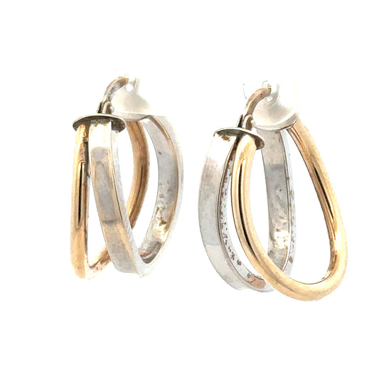 9ct yellow gold earrings weighing 2.3g, unbranded jewelry with a simple, elegant design perfect for everyday wear.