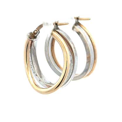 9ct yellow gold earrings with a simple design, weighing 2.3 grams, displayed on a neutral background.