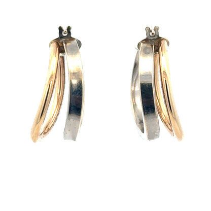 9ct yellow gold earrings with a simple design, weighing 2.3g, featuring a classic and elegant style.