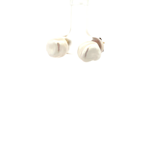 9ct yellow gold earrings with a classic design, weighing 2.6g, featuring a polished finish and secure stud style.