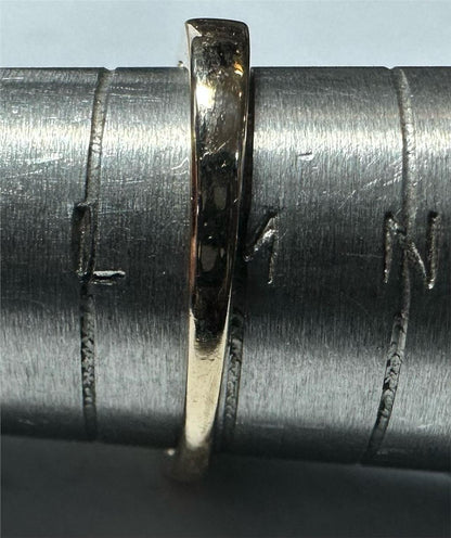 Yellow gold half-carat diamond ring in size M, unbranded, featuring a classic design and sparkling diamonds on a sleek band.