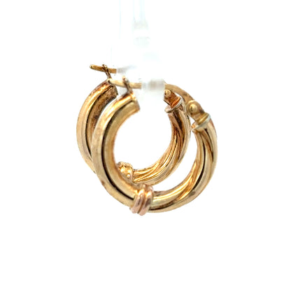 9ct yellow gold hoop earrings, 1.5g, simple and elegant ear jewelry with a polished finish.