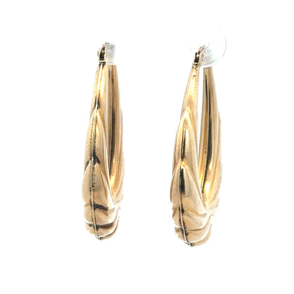 9ct yellow gold hoop earrings with a polished finish, lightweight at 3.8g, stylish unbranded jewelry for everyday wear.