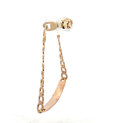 9ct yellow gold ID bracelet with a smooth design, weighing 12.2 grams, unbranded jewelry for everyday wear.