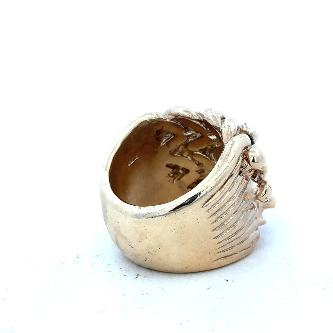 9ct yellow gold keeper ring in size W with a simple band design, ideal for stacking or securing other jewelry.
