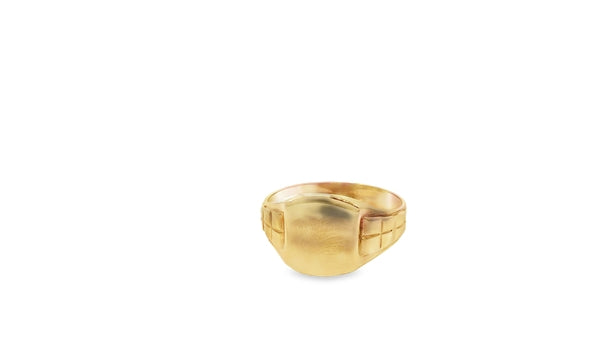 9ct yellow gold ring with a smooth polished finish, unbranded, displayed on a plain background.