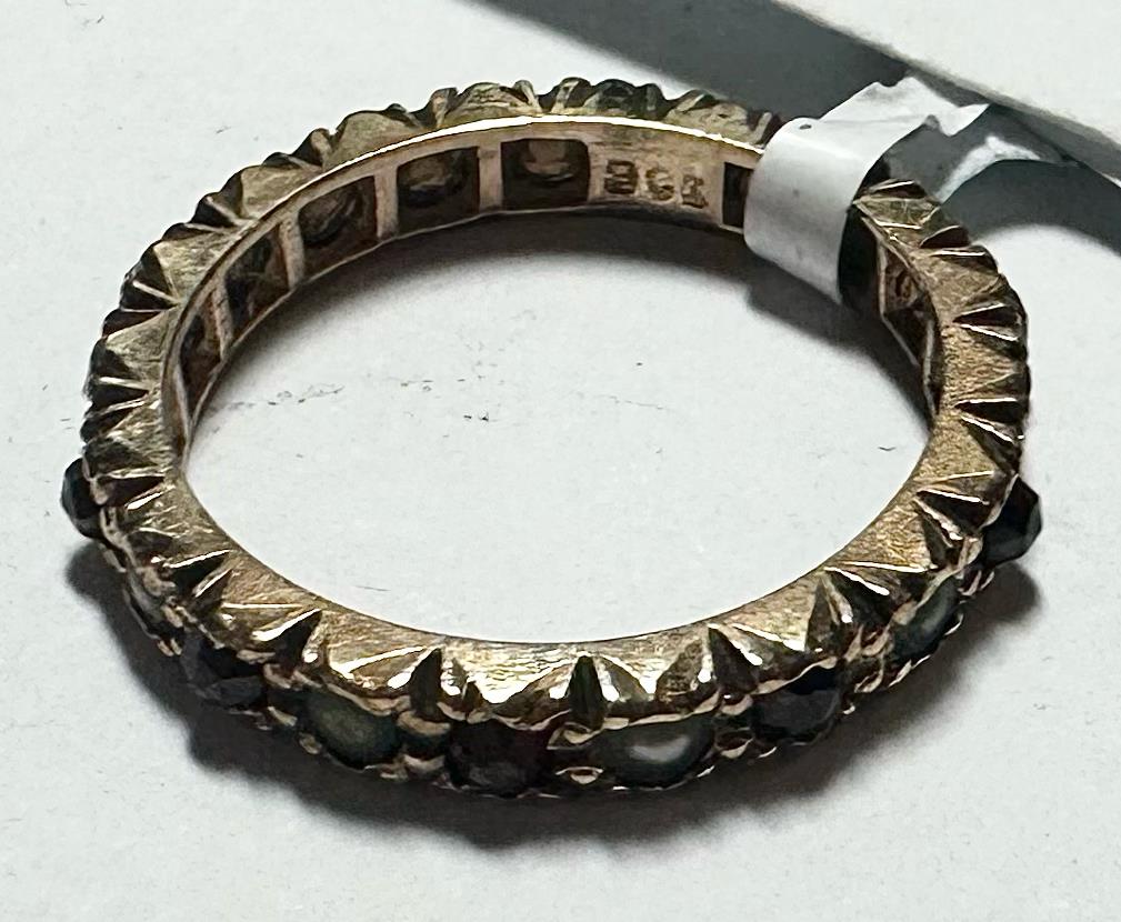 9ct yellow gold ring in size I1/2, unbranded, showcasing a smooth polished band suitable for everyday wear