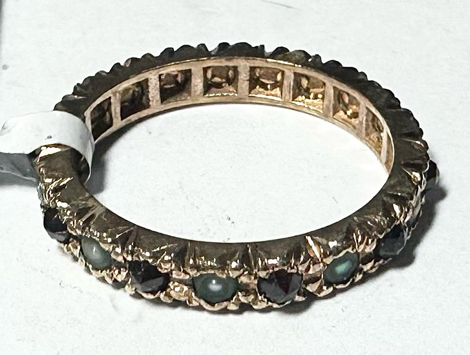 9ct yellow gold ring in size I1/2 with a smooth, polished band, unbranded jewelry accessory.