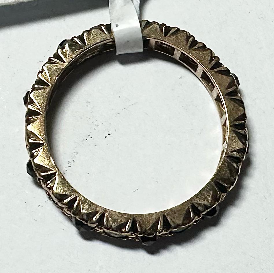 9ct yellow gold ring in size I1/2, featuring a smooth band and classic design, unbranded jewelry accessory.