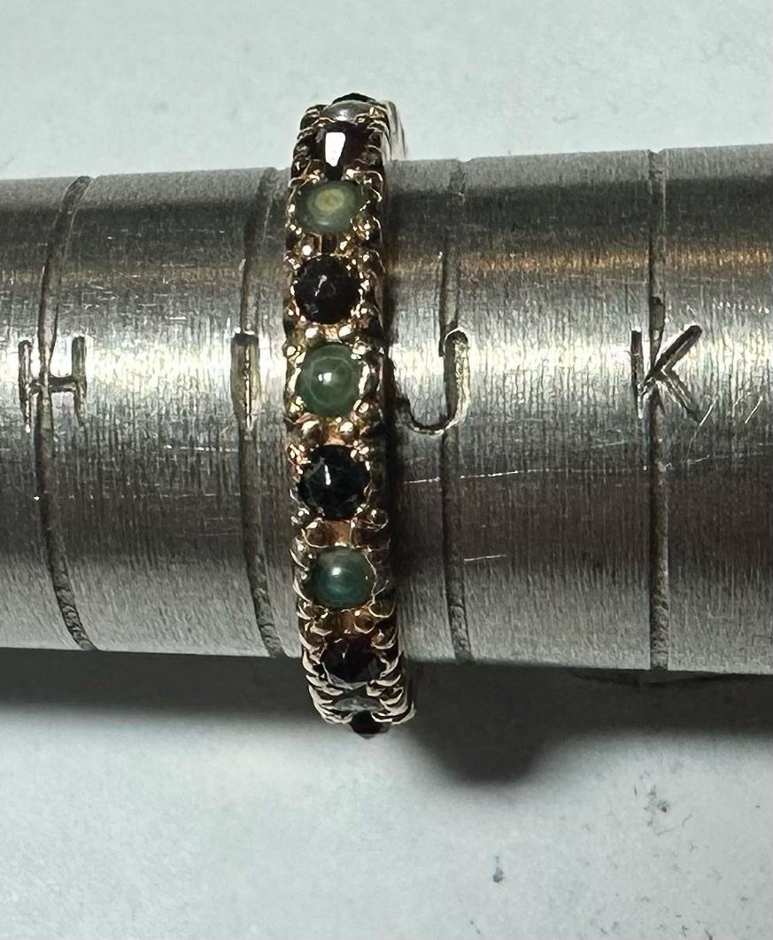 9ct yellow gold ring size I1/2, unbranded, featuring a smooth polished band, displayed on a neutral background.
