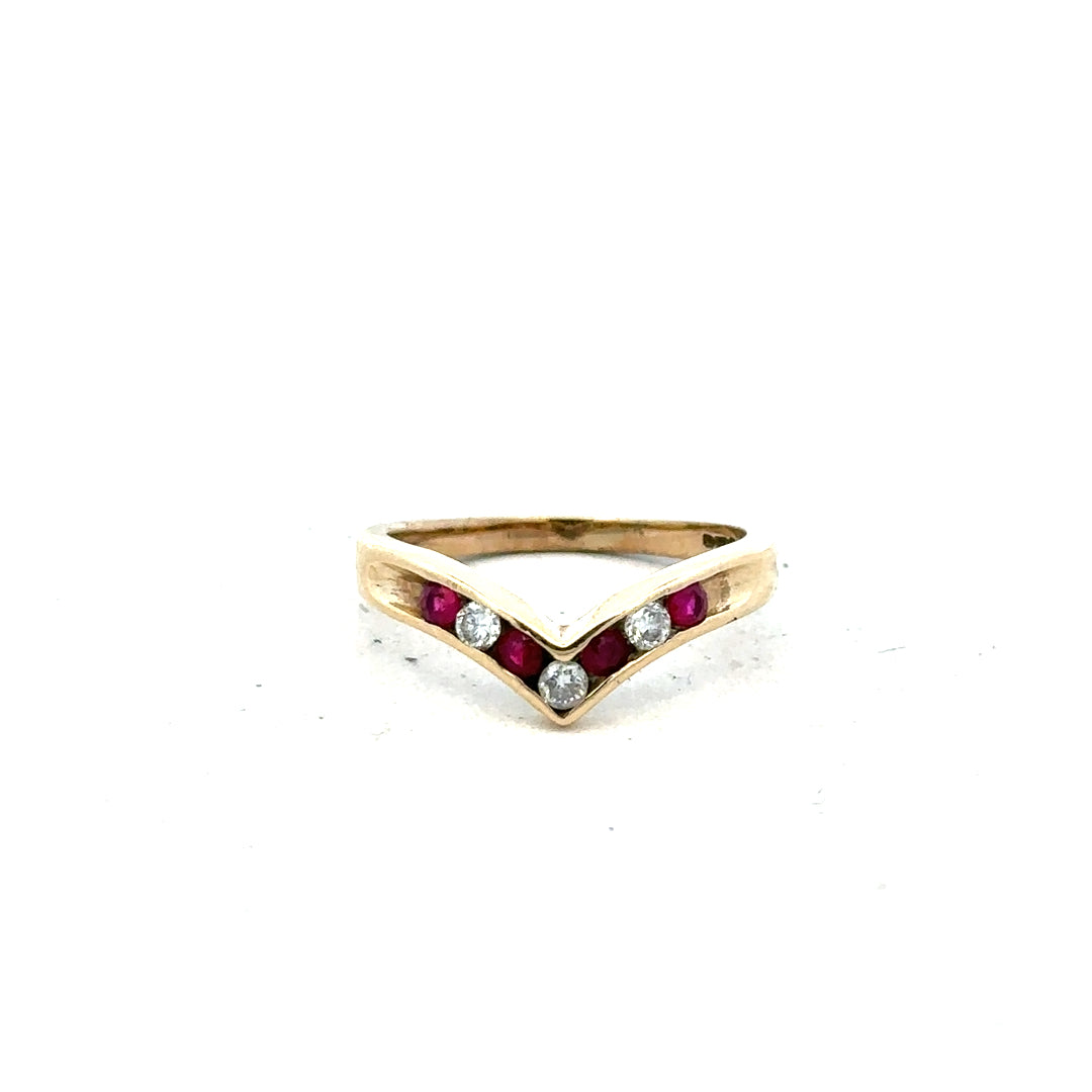 9ct yellow gold ring size J with a smooth polished band, unbranded jewelry accessory.