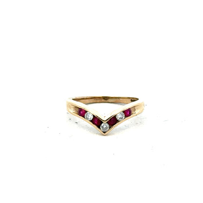 9ct yellow gold ring size J with a smooth polished band, unbranded jewelry accessory.